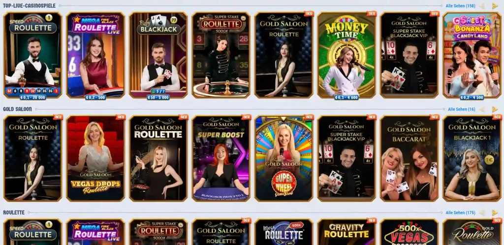 Romibet Casino Live Casino Spiele mit Roulette, Blackjack und Game Shows
